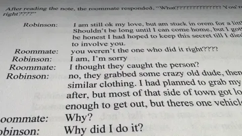 Full Message Exchange Between Charlie Kirk Accused and Housemate